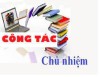 NÂNG CAO HIỆU QUẢ CÔNG TÁC CHỦ NHIỆM LỚP