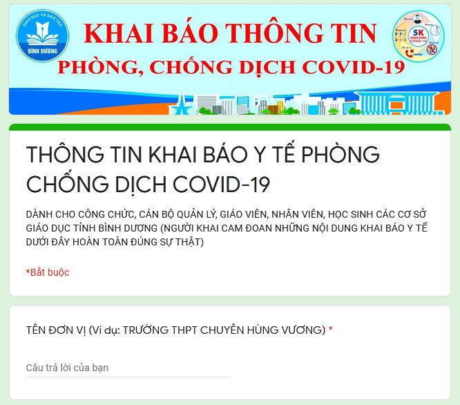 Thực hiện khai báo y tế phòng chống dịch Covid-19