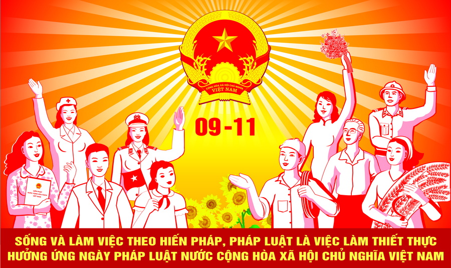 Khẩu hiệu và banner tuyên truyền ngày pháp luật năm 2022